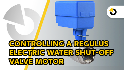 Controlling a regulus electric water shut-off valve motor