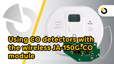 Using CO detectors with the wireless JA-150G-CO module
