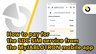 How to pay for the SDC SIM service from the MyJABLOTRON mobile application